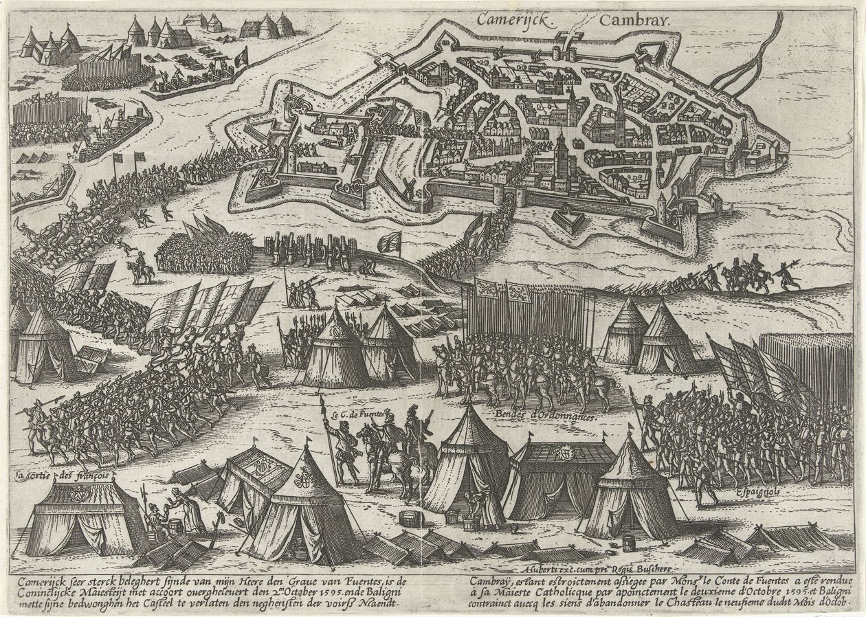 Cambrai beleiret og tatt av Fuentes, 1595 av Anonymous