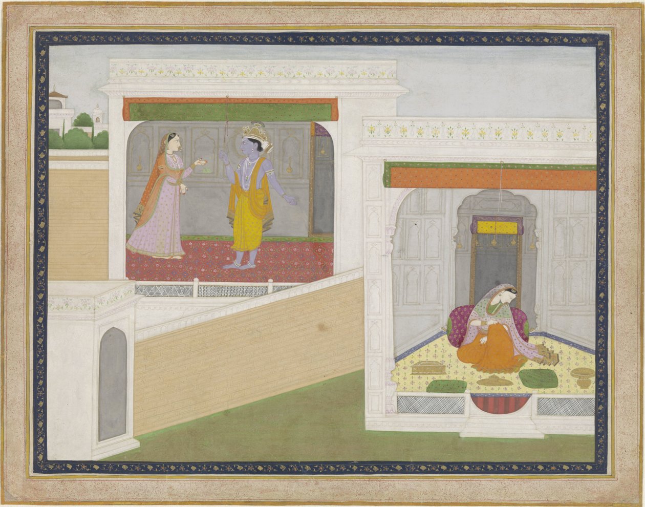 Krishna objektløs Radha av Anonymous