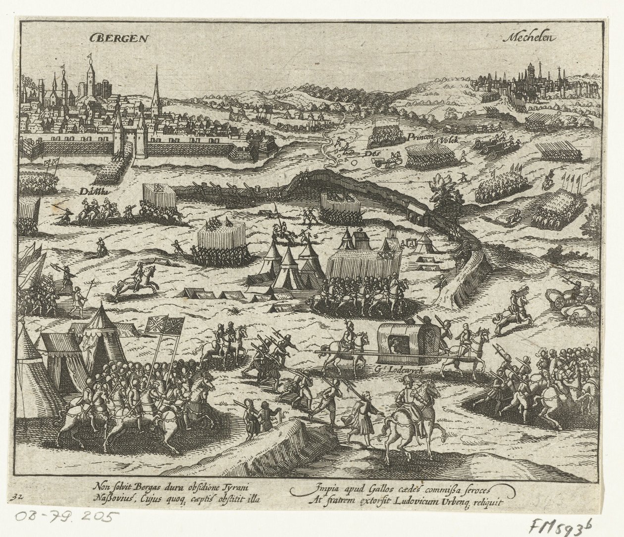 Ludvig av Nassau forlater Bergen, 1572 av Anonymous