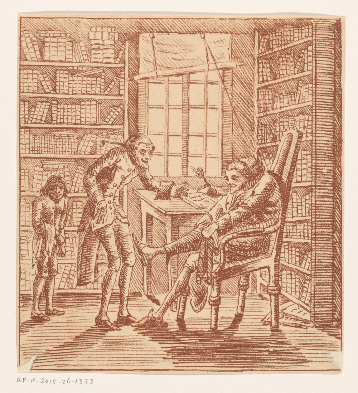 Man met twee bedienden in een studeervertrek   1383537   no       norwegian Successfully Translated  Original: Hoek van het San Marcoplein met het Dogepaleis en de zuil met de Leeuw van Venetië Prospectus a Columna S. Marci ad Ripam Dalmatarum vulgò de Sch av Anonymous