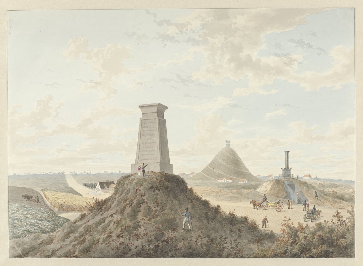 Monumenter ved Waterloo, 1815 av Anonymous