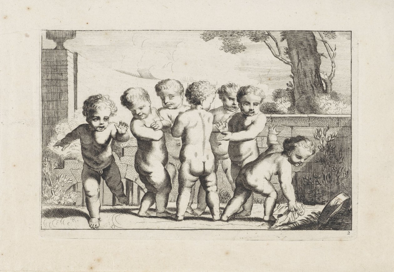 Spiller putti legger vev Spiller putti (serietittel) av Anonymous
