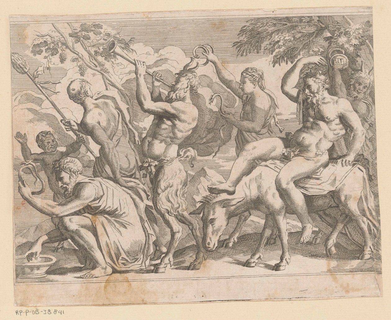 Silenus møtte saters en maenaden av Anonymous