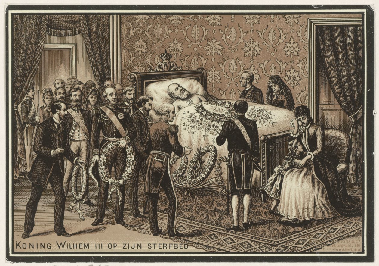 Sterfbed van Willem III, koning der Nederlanden   1384128   no       norwegian Successfully Translated  Original: De Weg / des / Levens / een / Gezelschap spel / Tot opscherping van het verstand / en / Ter bevordering van goede / Zeden (title on object) Tr av Anonymous