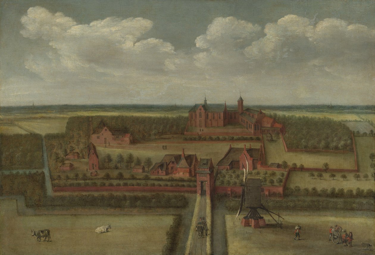 Abbey of Leeuwenhorst i Rheinland av Anonymous