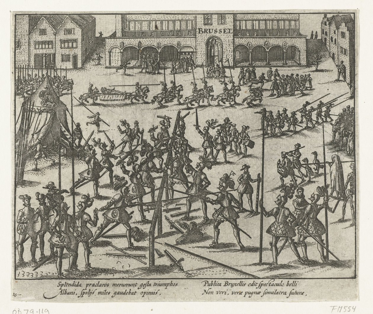 Turnering på Grand Place i Brussel, 1569 av Anonymous