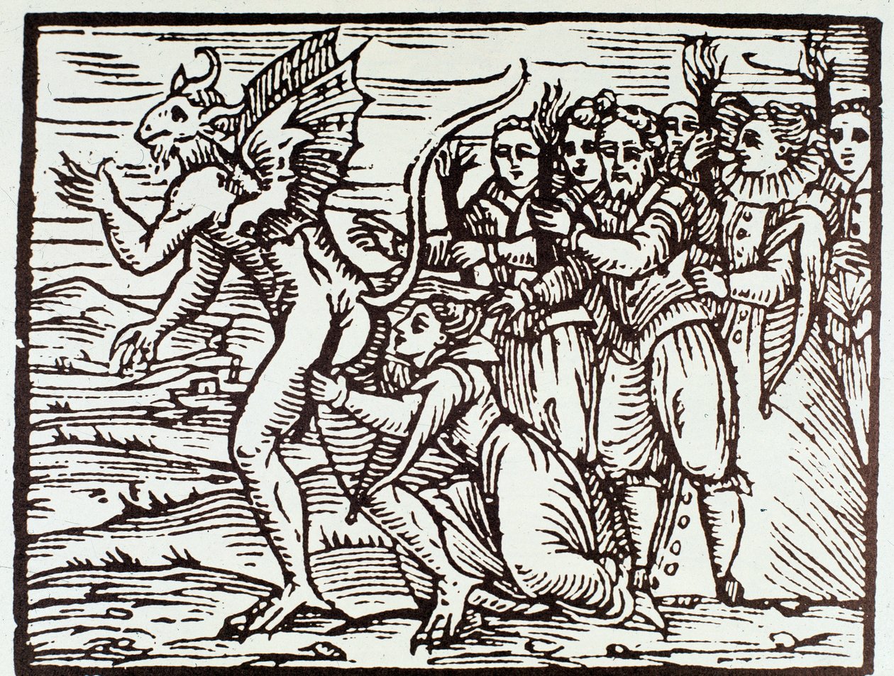 En heks kysser satan (Gravering av Anonymous Anonymous