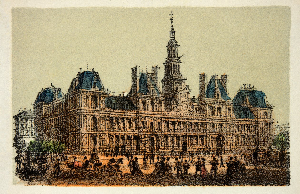 Paris 1874: Rådhuset, privat samling av Anonymous Anonymous