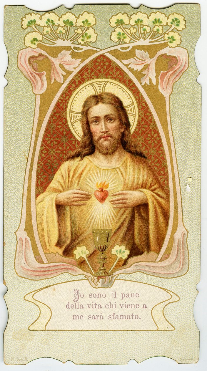 Fromme bilde: Sacred Heart (kromolitografi) av Anonymous Anonymous