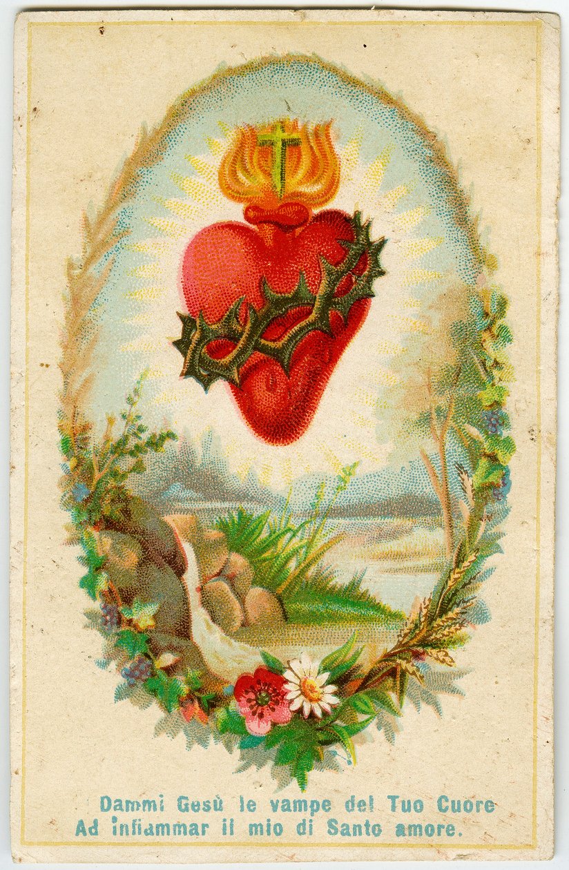 Fromt bilde: Sacred Heart (kromolitografi) av Anonymous Anonymous