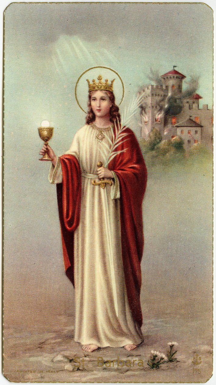 Fromt bilde: Saint Barbara (kromolitografi) av Anonymous Anonymous