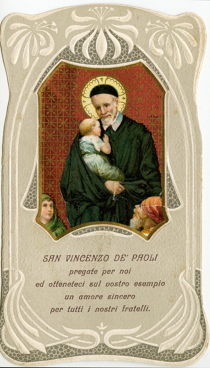 Fromt bilde: St Vincent de Paul (kromolitografi) av Anonymous Anonymous