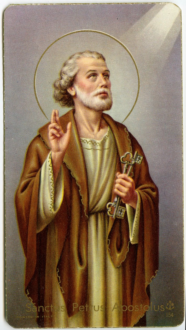 Fromt bilde: Apostelen St Peter (kromolitografi) av Anonymous Anonymous