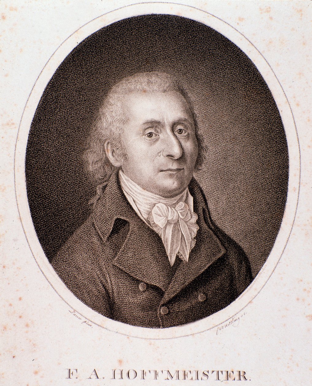 Portrett av Franz Anton Hoffmeister (gravering) av Anonymous Anonymous