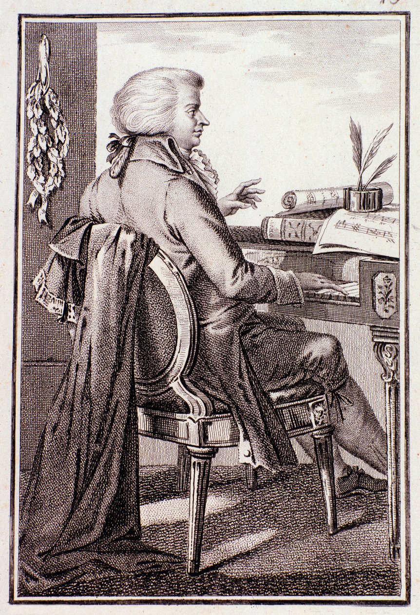 Portrett av Johann Leopold Mozart (gravering) av Anonymous Anonymous