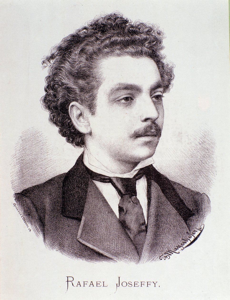 Portrett av Rafael Joseffy (gravering) av Anonymous Anonymous