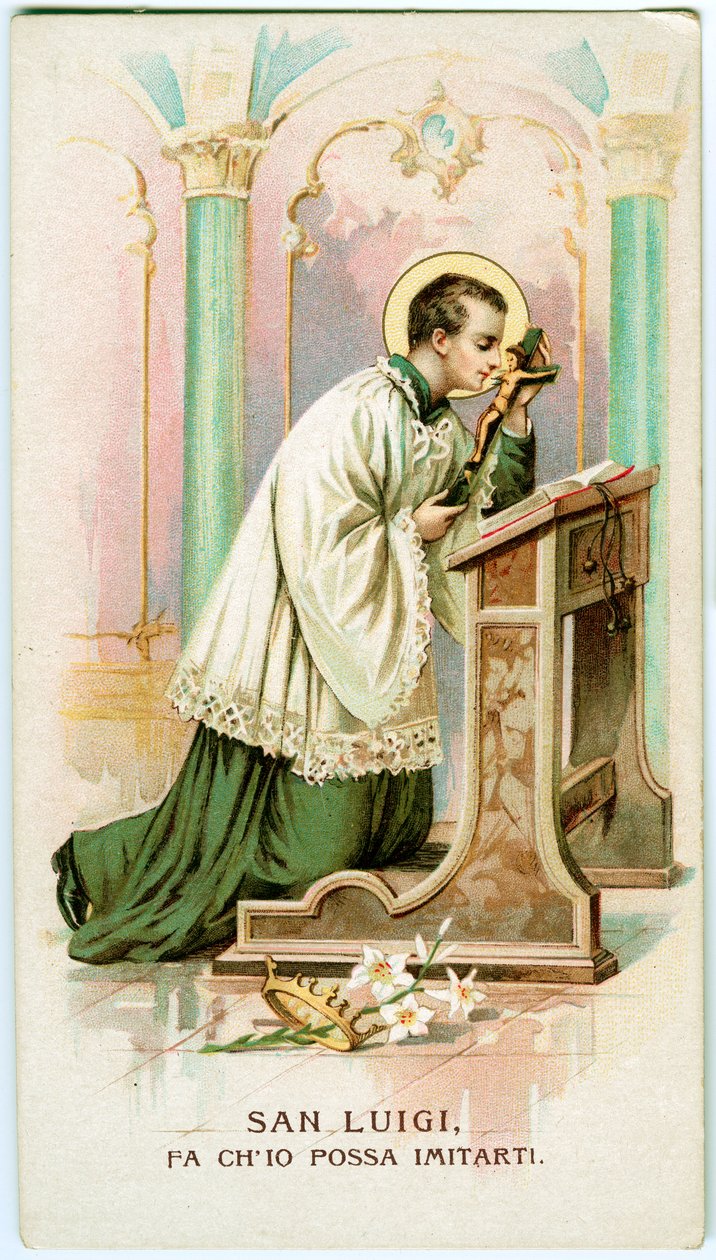Saint Aloysius Gonzaga (gravering av Anonymous Anonymous