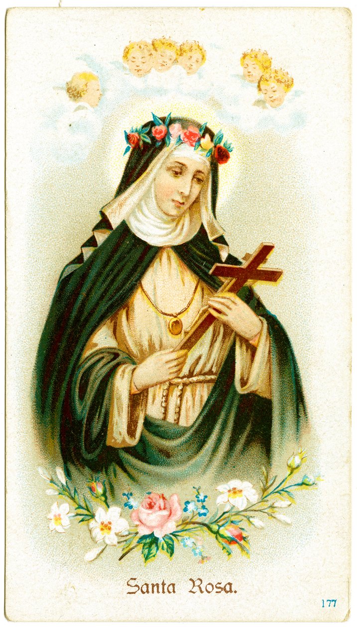 Saint Rose of Lima (gravering av Anonymous Anonymous
