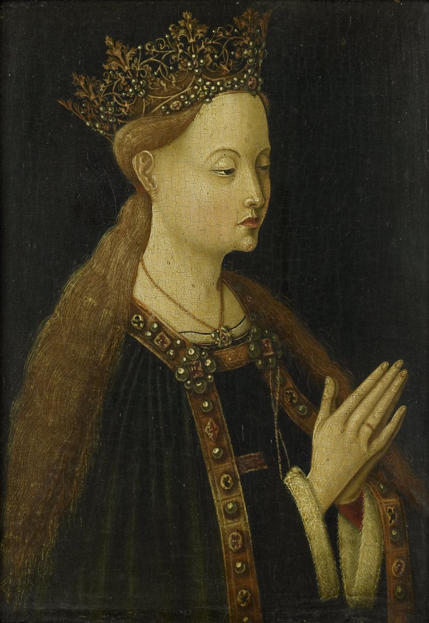 The Virgin, ca. 1500 (olje på panel) av Anonymous Anonymous