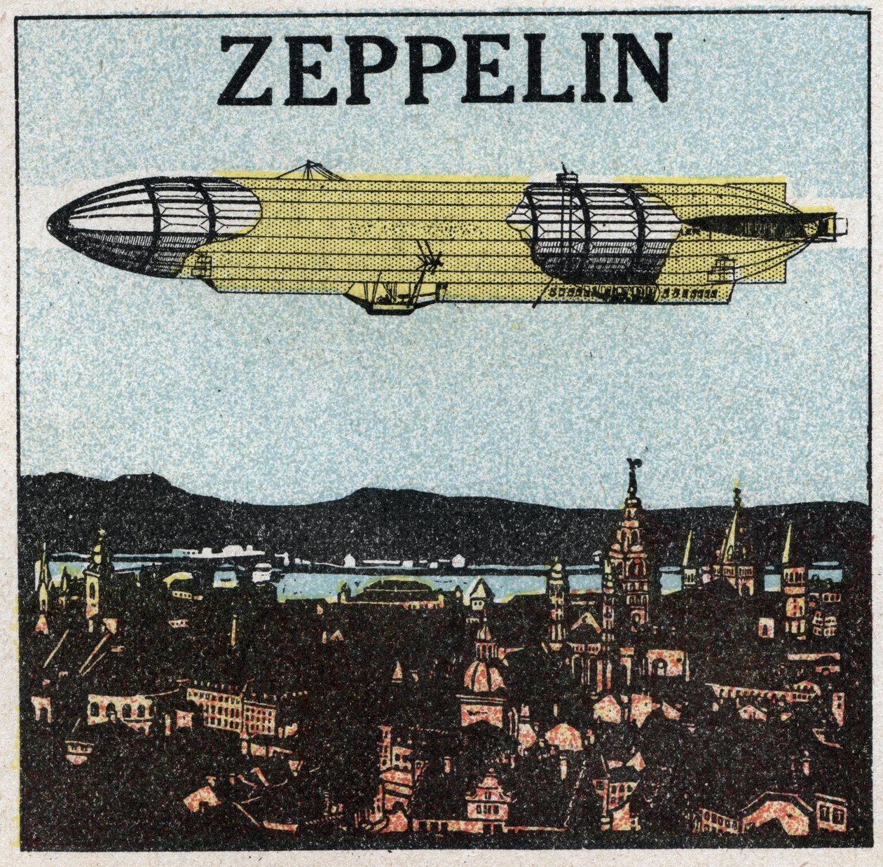 Ballongene: Zeppelin. Anonym illustrasjon av 1925. av Anonymous Anonymous