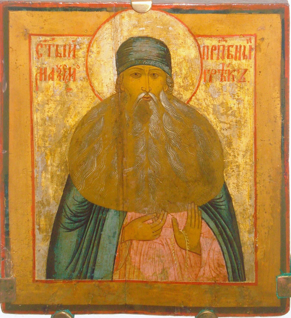 Sankt Maximus den greske av Anonymous Russian icon painter