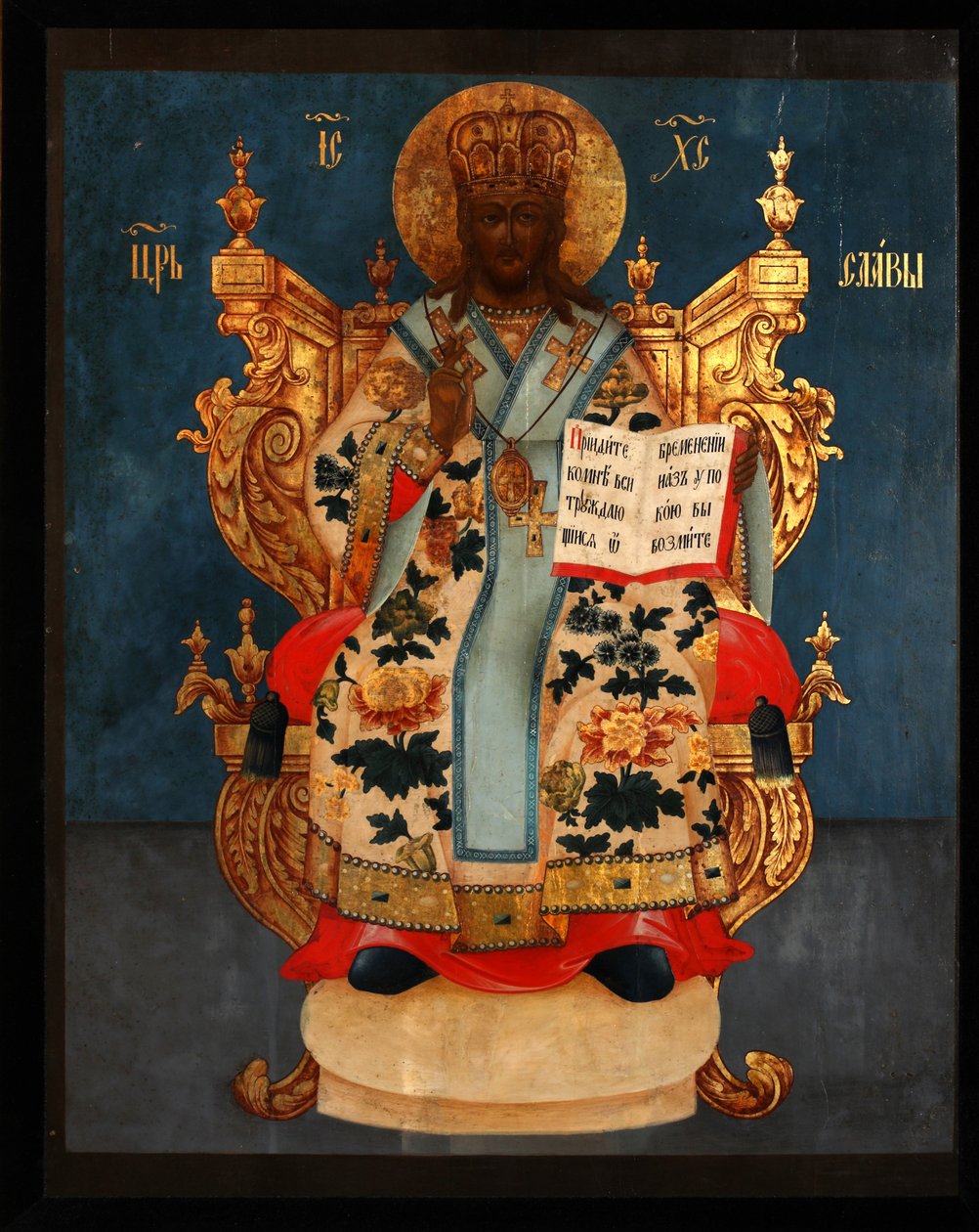 Frelseren på tronen, 1700-tallet av Anonymous Russian icon painter