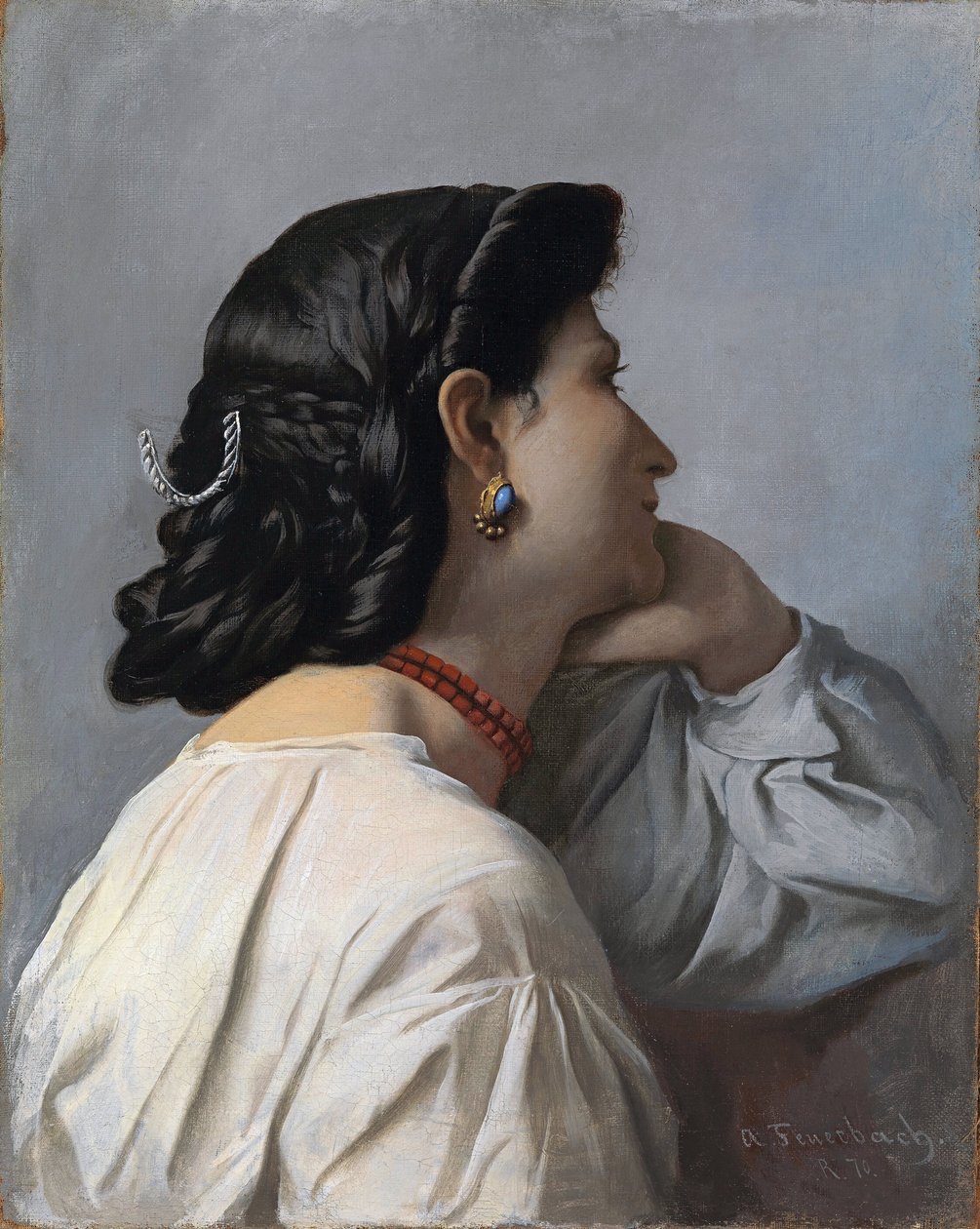 ""Iphigenie" kvinnesjef av Anselm Feuerbach