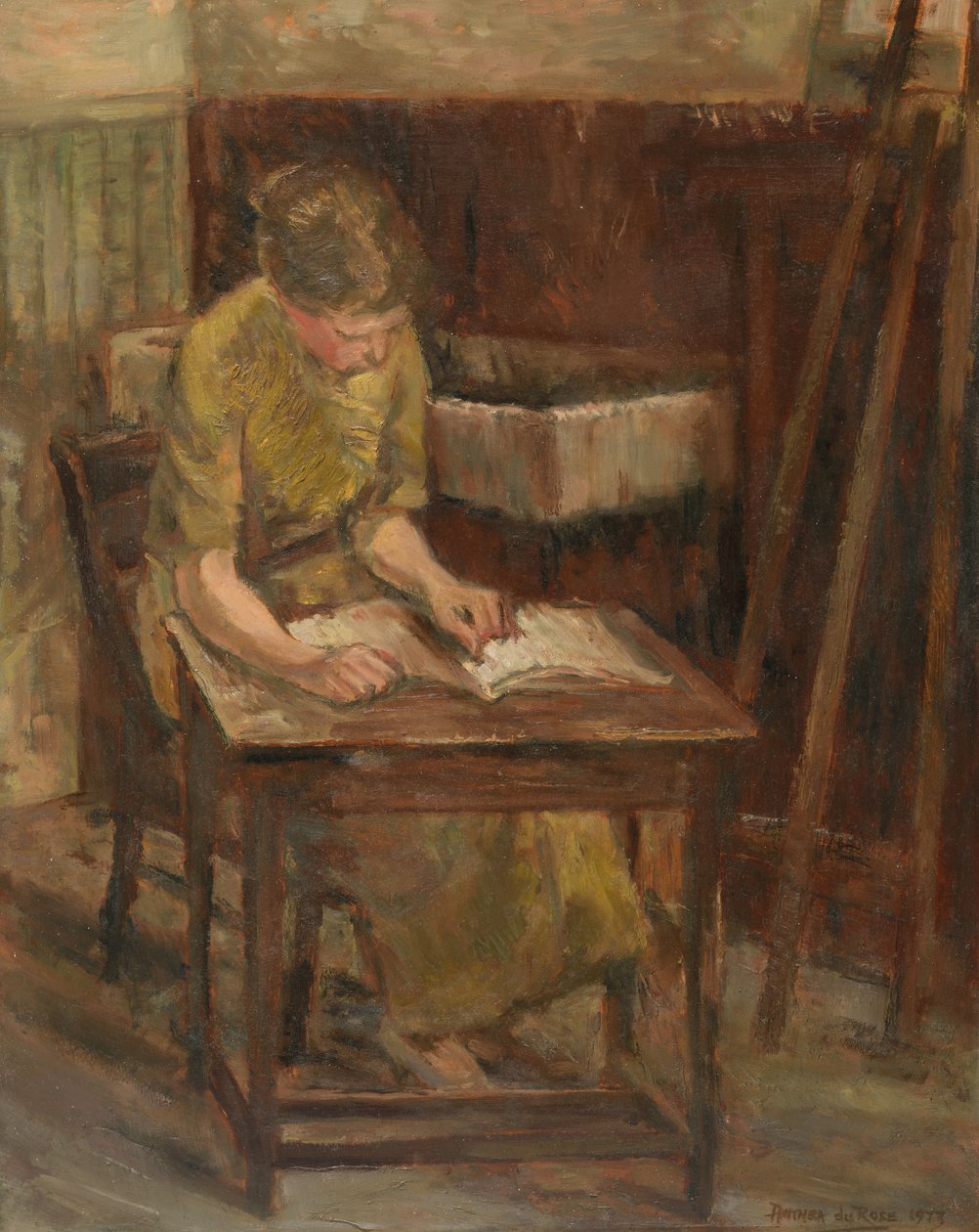 Jente leser (II) av Anthea Durose