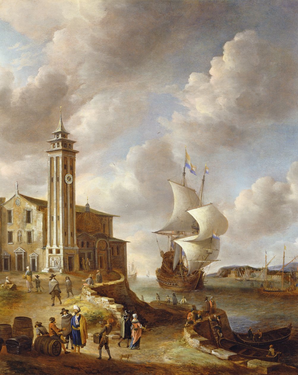 Sildepakkeriets tårn, Amsterdam, med figurer av Anthonie Beerstraten
