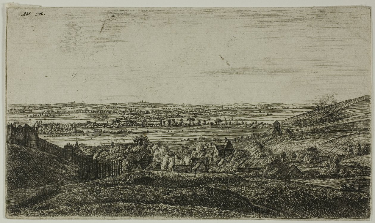 En by i en dal av Anthonie Waterloo