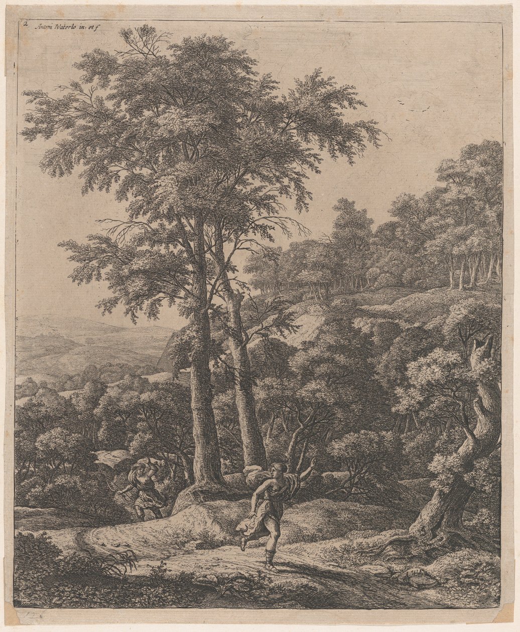 Apollo og Daphne, 1600-tallet. av Anthonie Waterloo