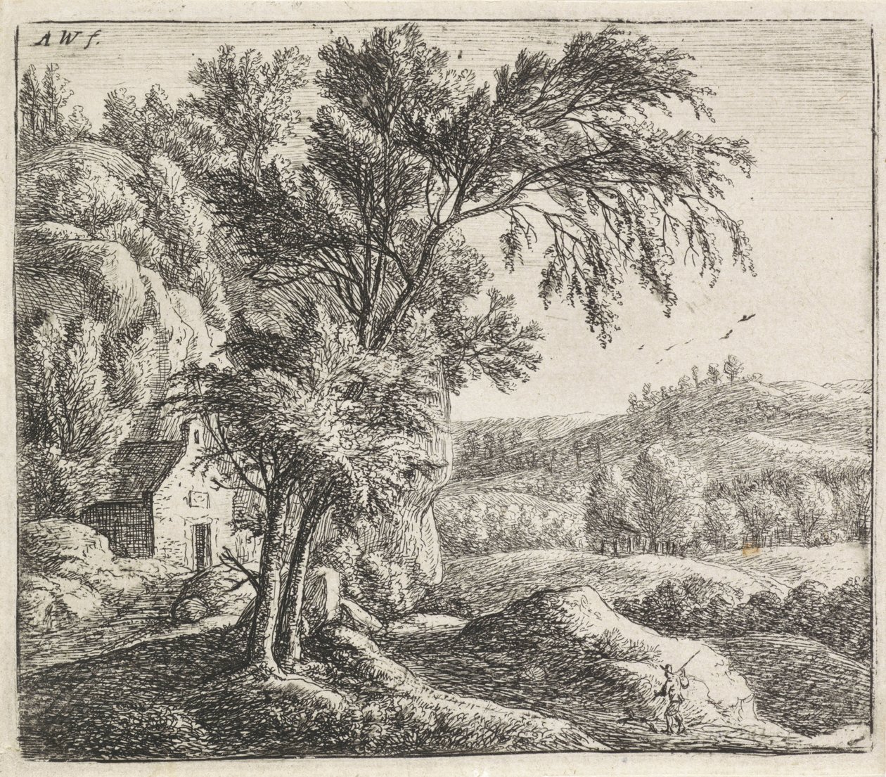Hermitage Steinete landskap (serietittel) av Anthonie Waterloo