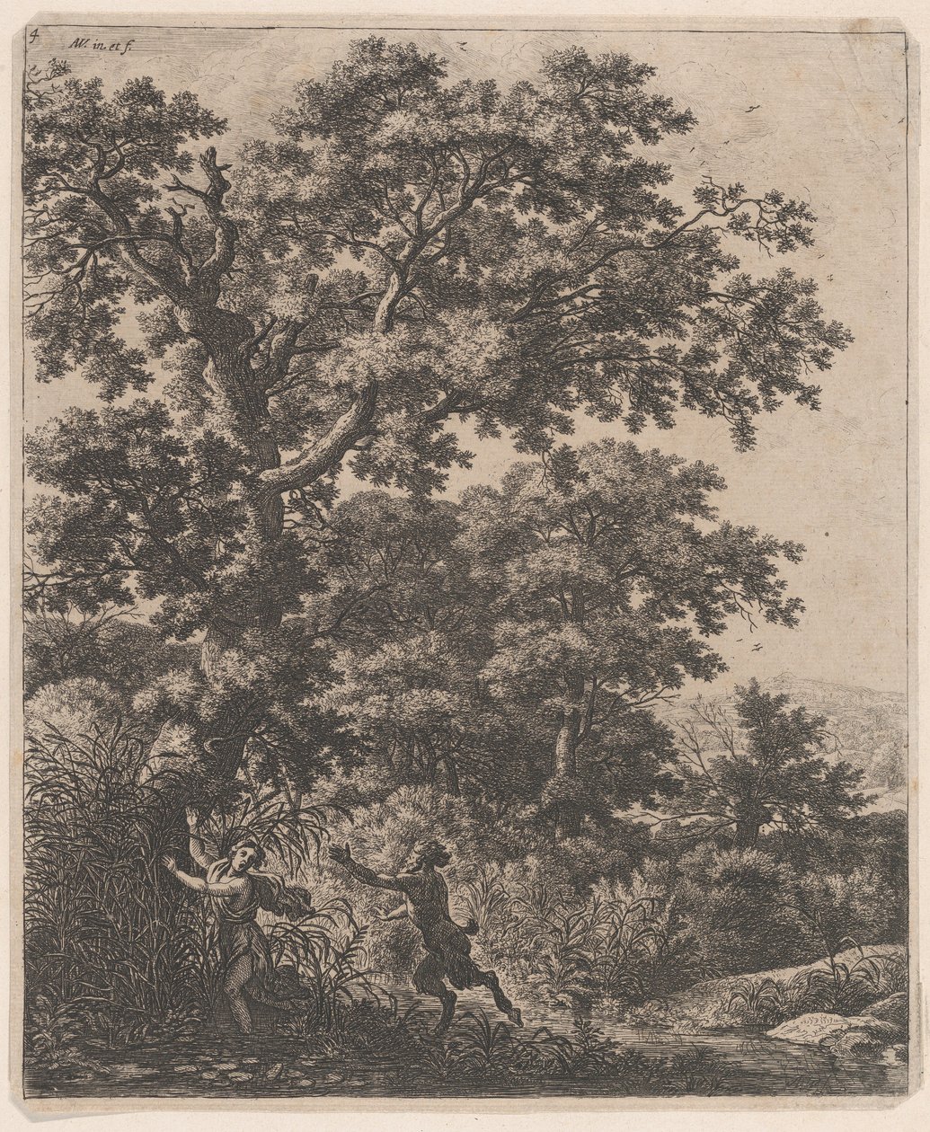 Pan og Syrinx, 1600-tallet. av Anthonie Waterloo