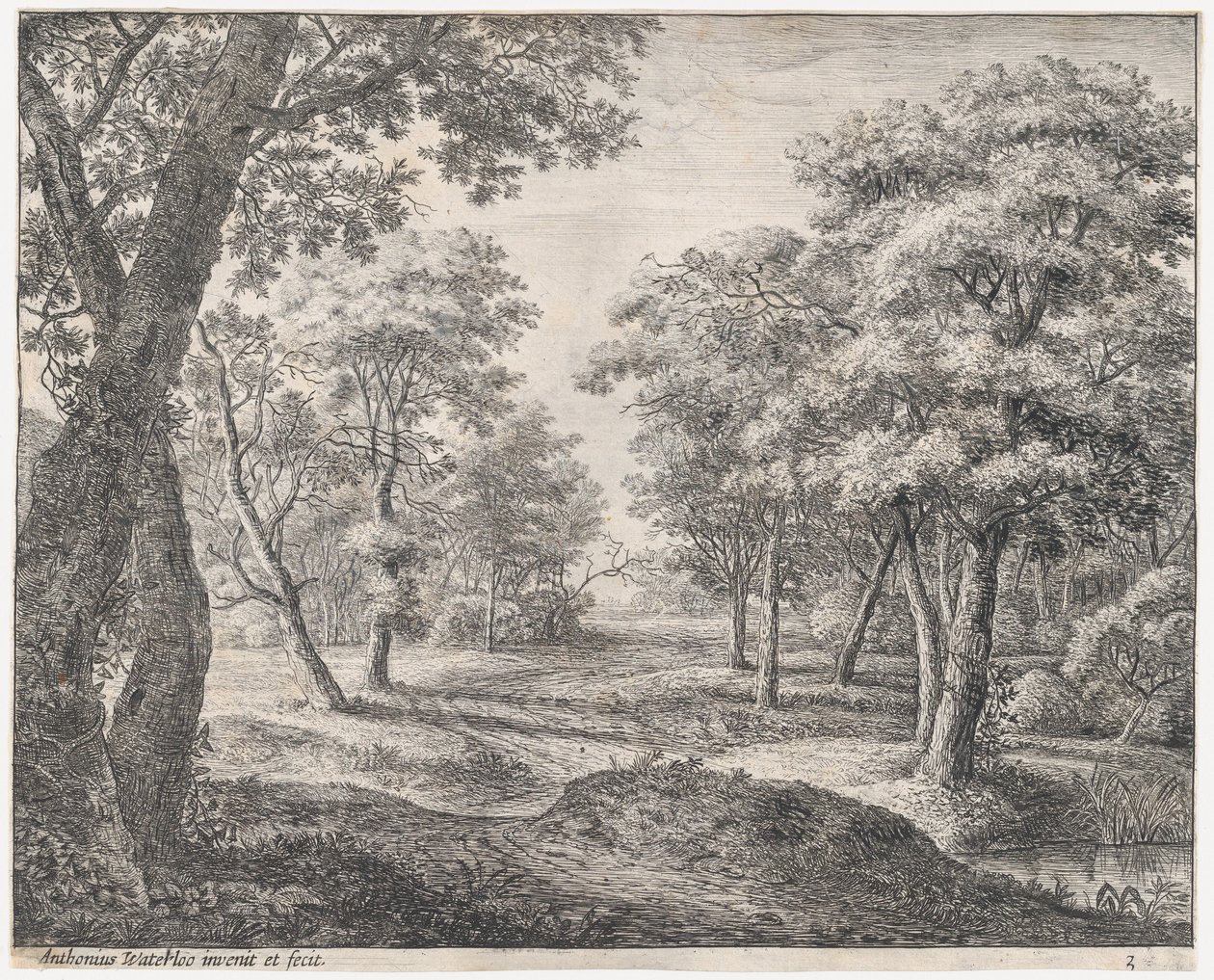 Veien gjennom skogen, 1600-tallet. av Anthonie Waterloo
