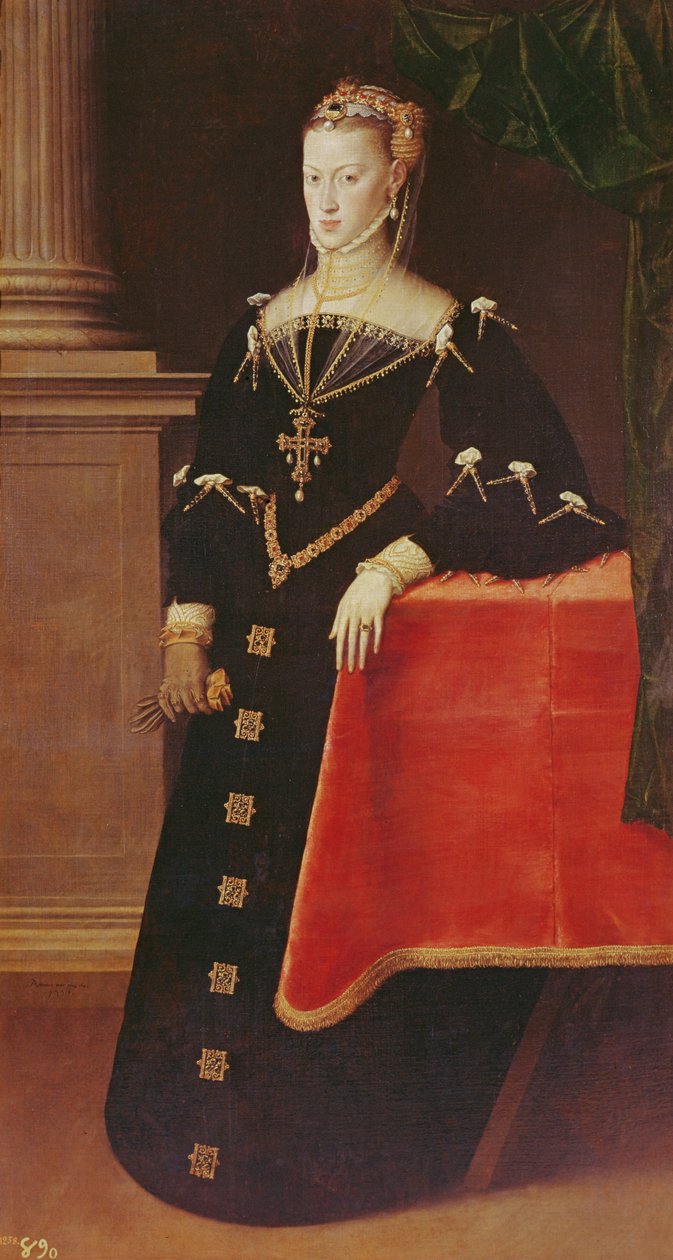 Erkehertuginne Maria av Østerrike, 1551 (se også 498705) av Anthonis van Dashorst Mor