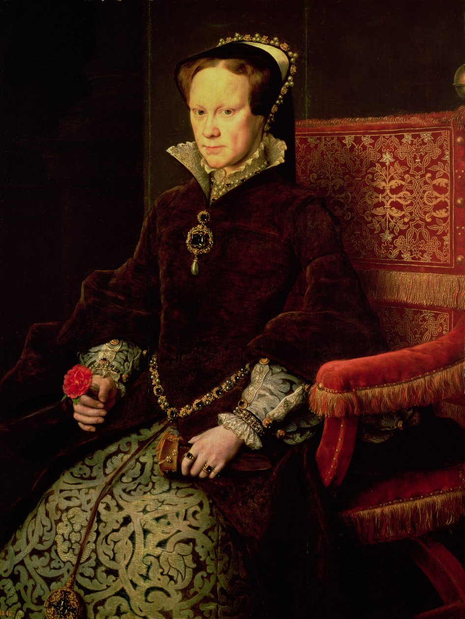 Dronning Mary I (1516-58) 1554 av Anthonis van Dashorst Mor