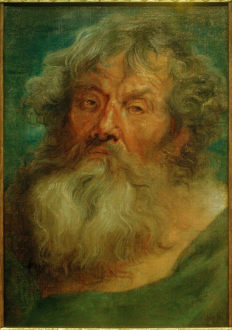 Hodet til en gammel mann av Anthony van Dyck