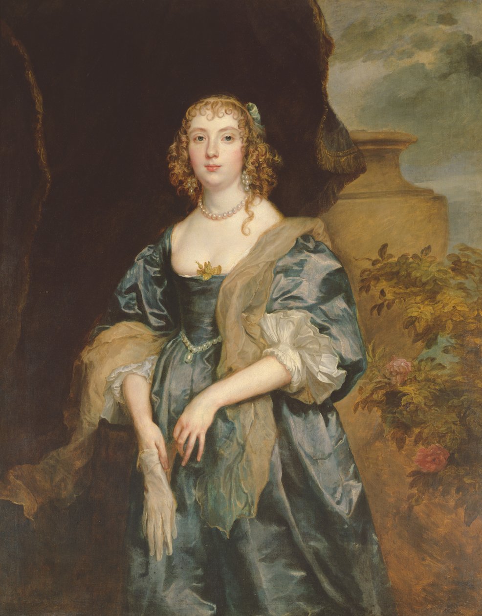 Anne Carr, grevinne av Bedford, ca. 1638 av Anthony van Dyck
