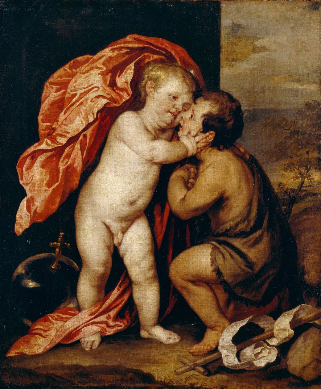 Spedbarnene Kristus og døperen Johannes av Anthony van Dyck