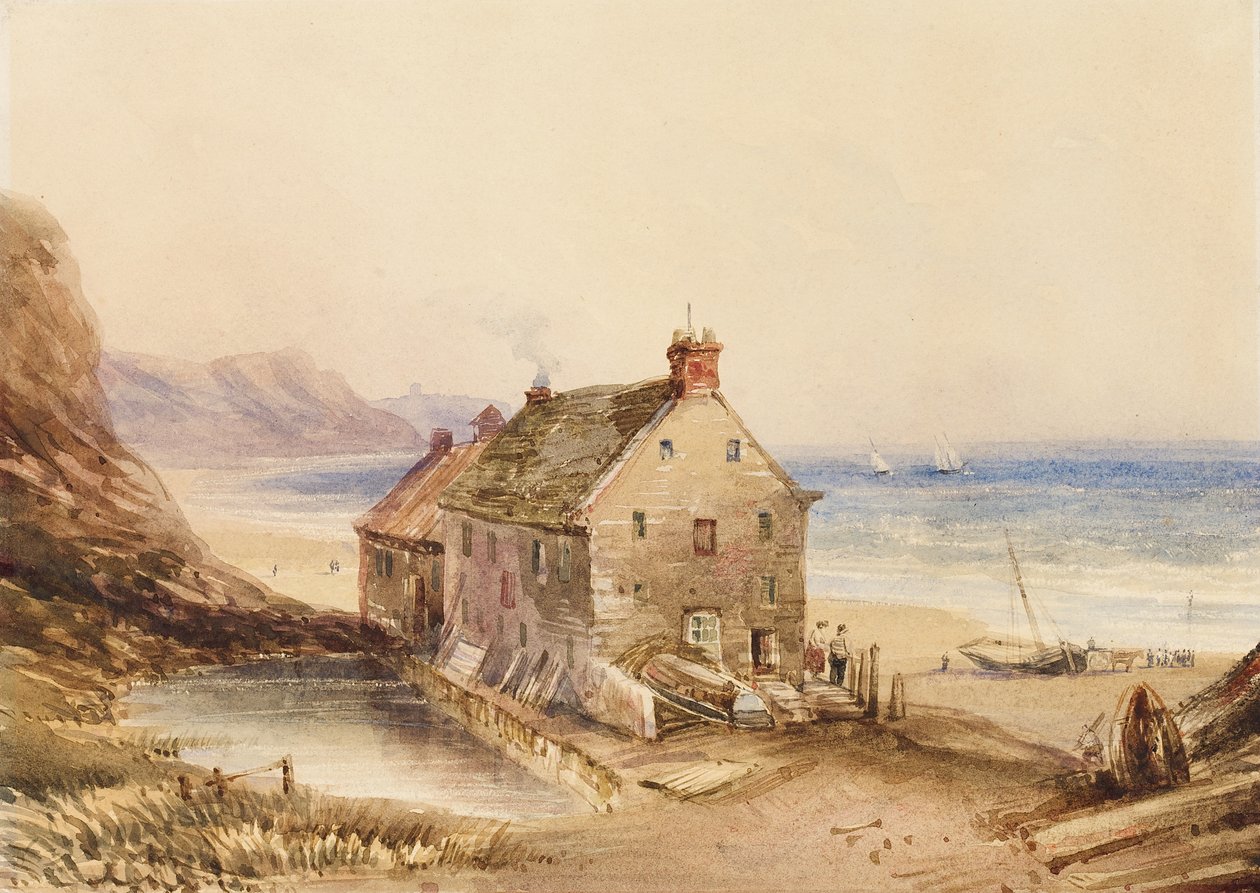 Cayton Cliff Mill, nær Scarborough av Anthony Vandyke Copley Fielding