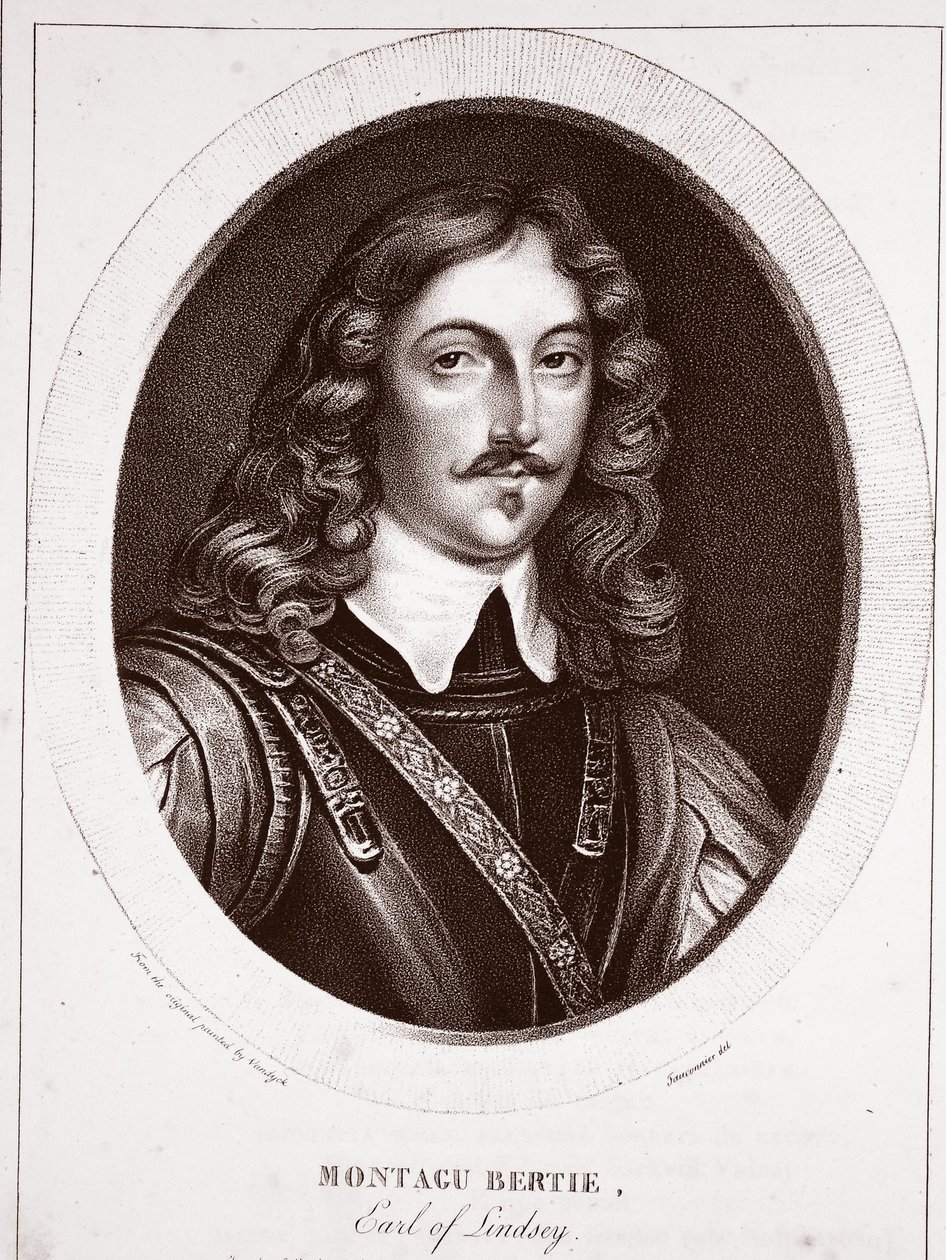 Montagu Bertie, jarl av Lindsey, tilskrevet Fauconnier, gravert av de Langlume av Anthony van Dyck