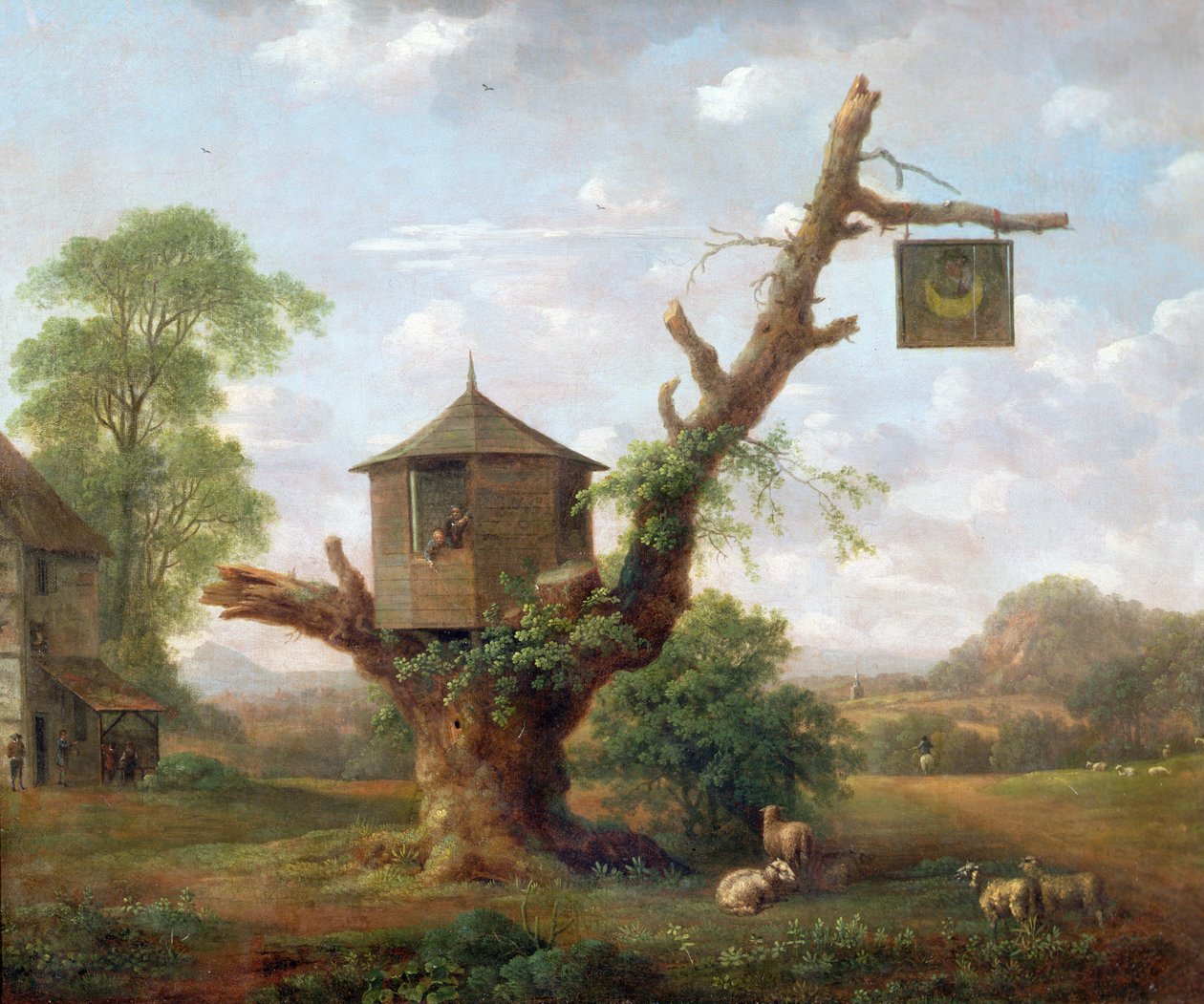The Man in the Moon Inn, ca. 1770 av Anthony Devis