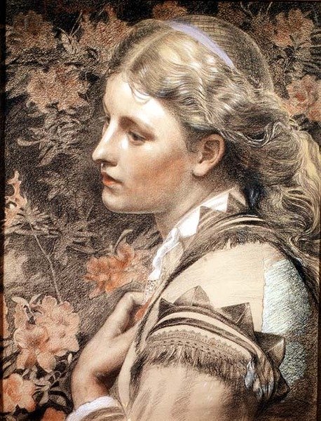 Portrett av Mary Sandys av Anthony Frederick Augustus Sandys