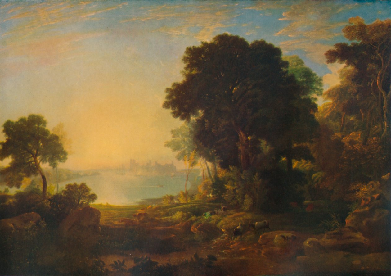 Carnarvon Castle, c1815-1819, 1935 av Anthony Vandyke Copley Fielding