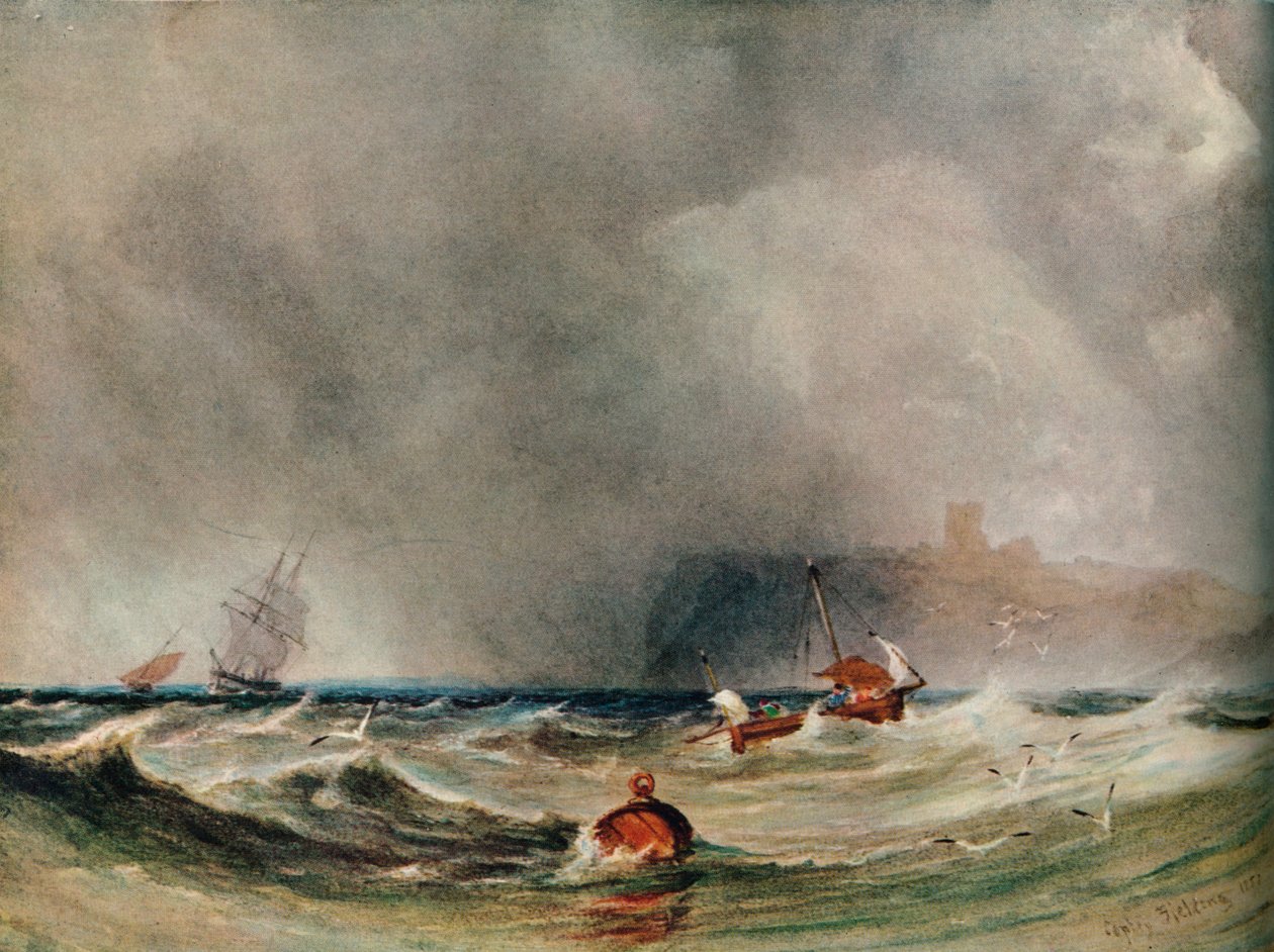 Storm Off Whitby, 1851 av Anthony Vandyke Copley Fielding