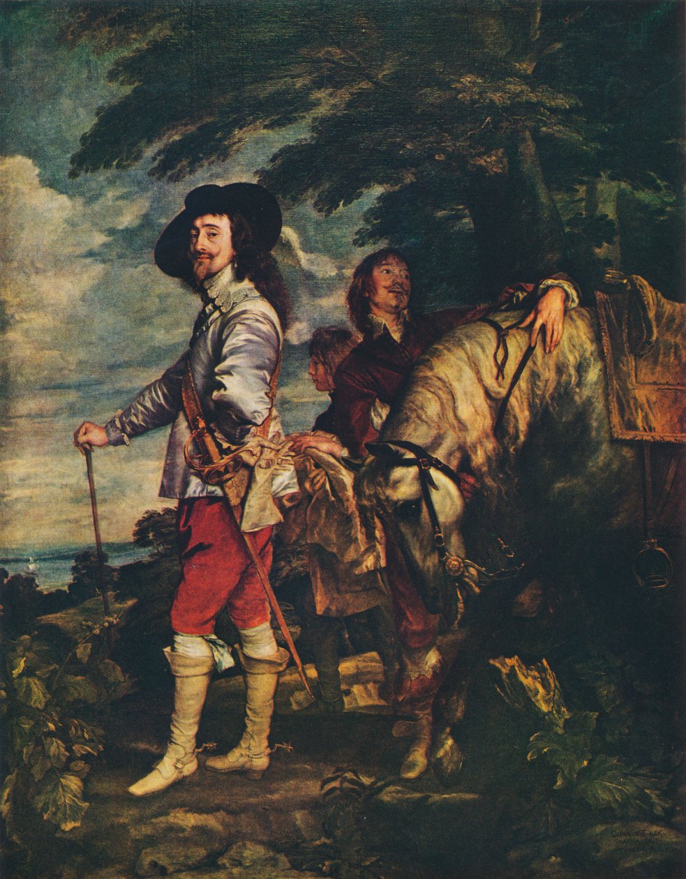 Charles I at the Hunt, c1635 av Anthony van Dyck