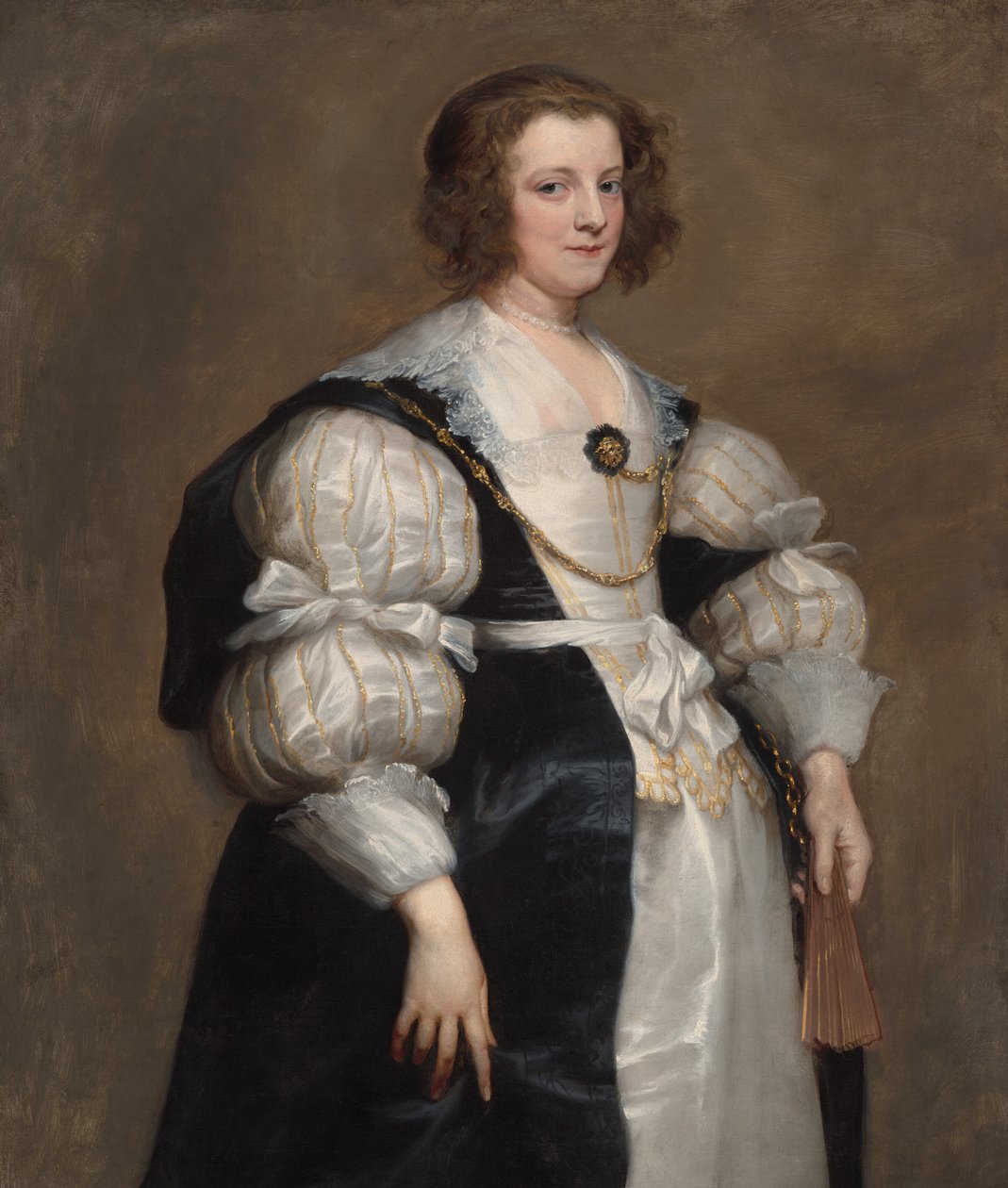 Dame med vifte, ca. 1628. av Anthony van Dyck