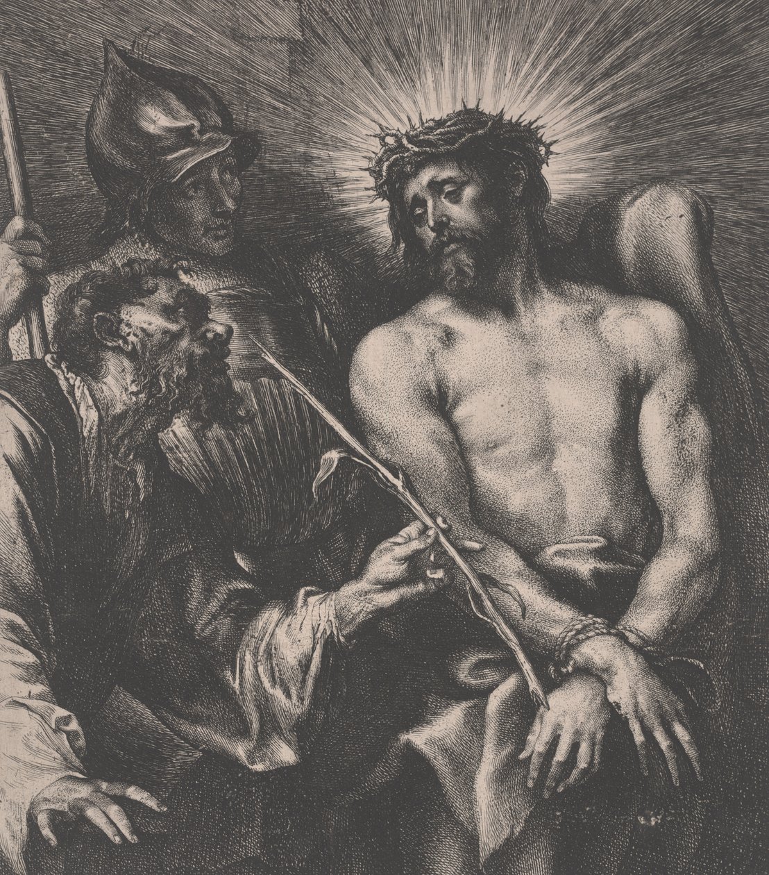 Mocking of Christ, ca. 1630 (etsing, gravering) av Anthony van Dyck