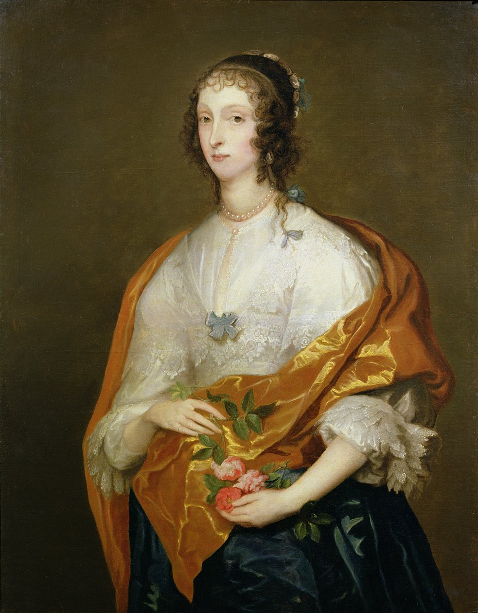 Dronning Henrietta Maria (1609-69) av Anthony van Dyck