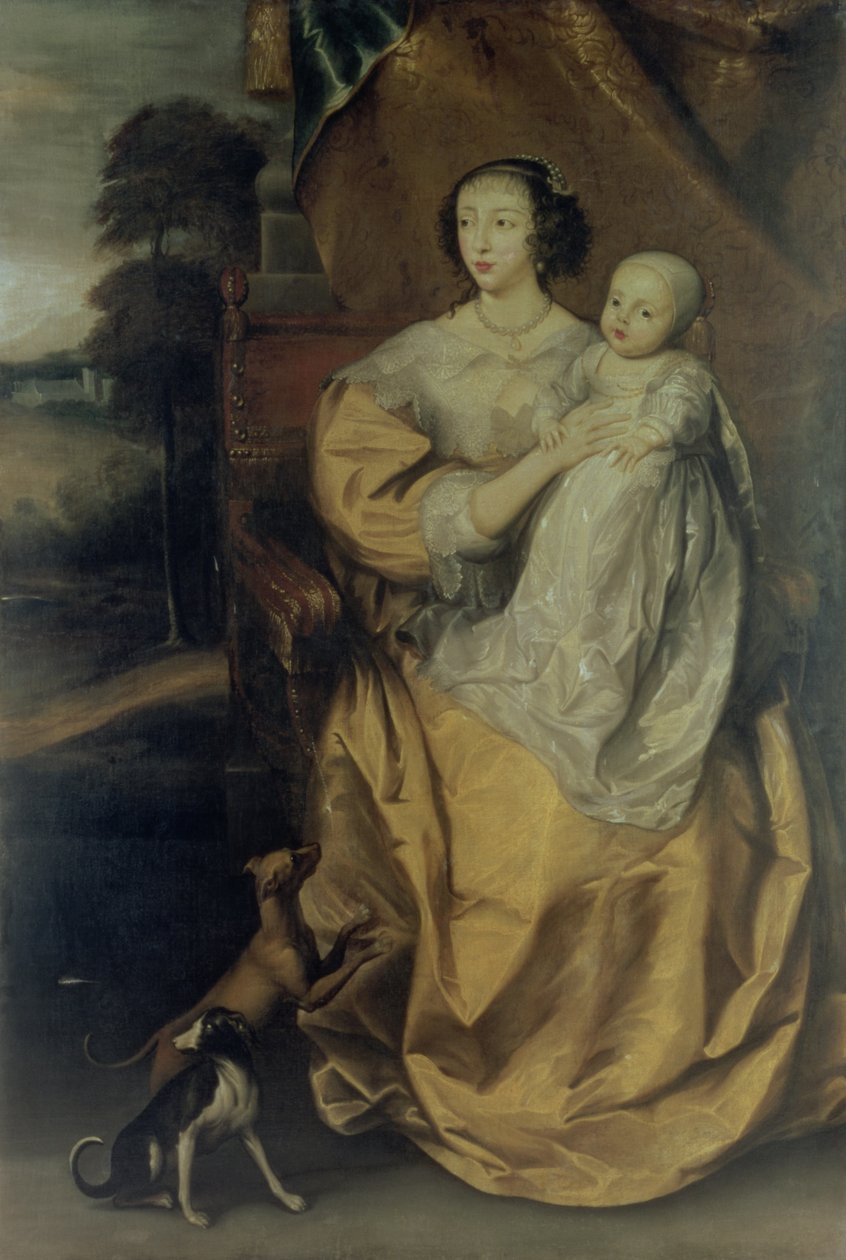 Dronning Henrietta Maria (1609-69) ca. 1640 av Anthony van Dyck